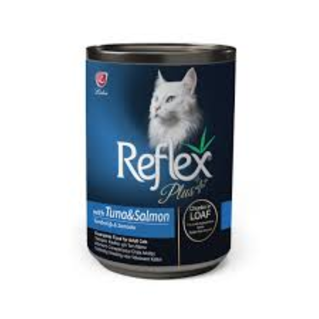 REFLEX PLUS CAN CAT FOOD SALMON IN GRAVY 400G